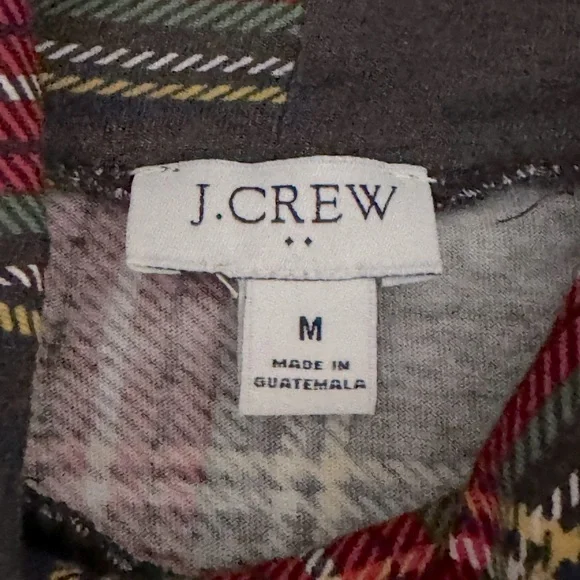 J Crew Stewart tartan plaid printed tissue turtleneck shirt Size M - Picture 5 of 6